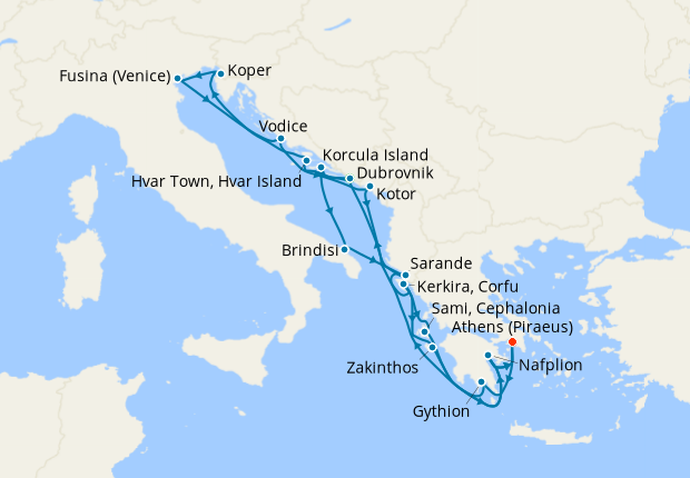 Cruise Itinerary Map