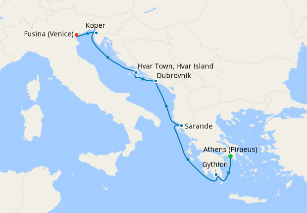 Cruise Itinerary Map