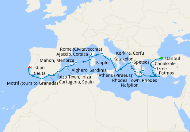 Cruise Itinerary Map