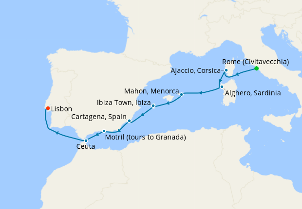 Cruise Itinerary Map