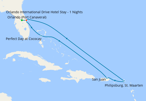 Cruise Itinerary Map