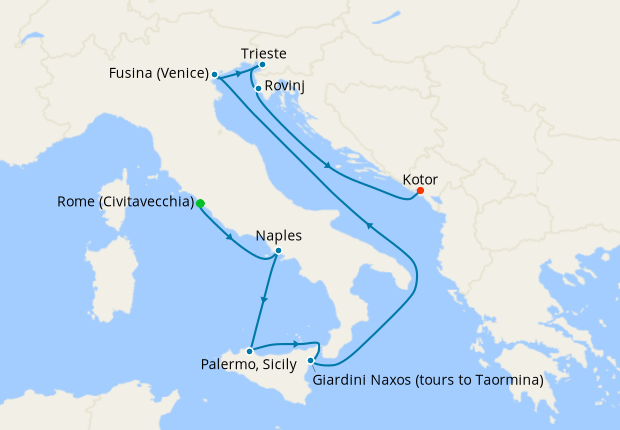 Cruise Itinerary Map
