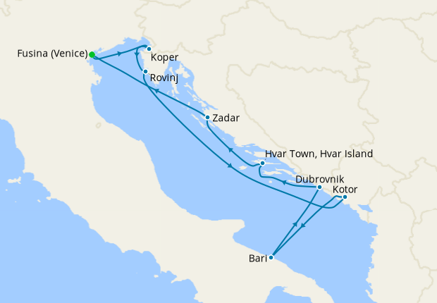 Cruise Itinerary Map