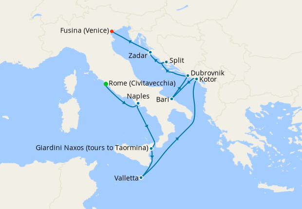 Cruise Itinerary Map