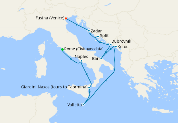 Cruise Itinerary Map