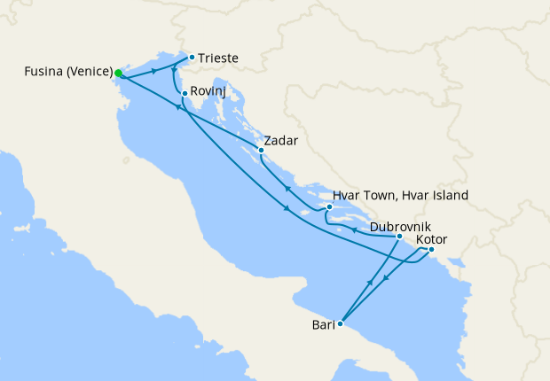 Cruise Itinerary Map