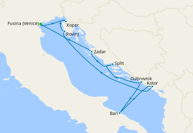 Cruise Itinerary Map