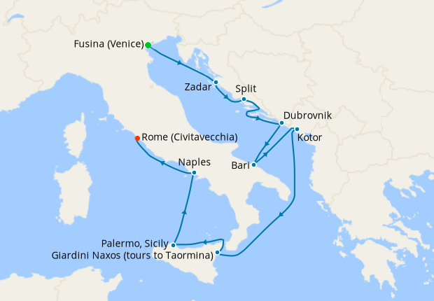 Cruise Itinerary Map