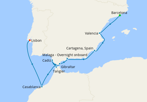 Cruise Itinerary Map