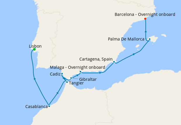 Cruise Itinerary Map
