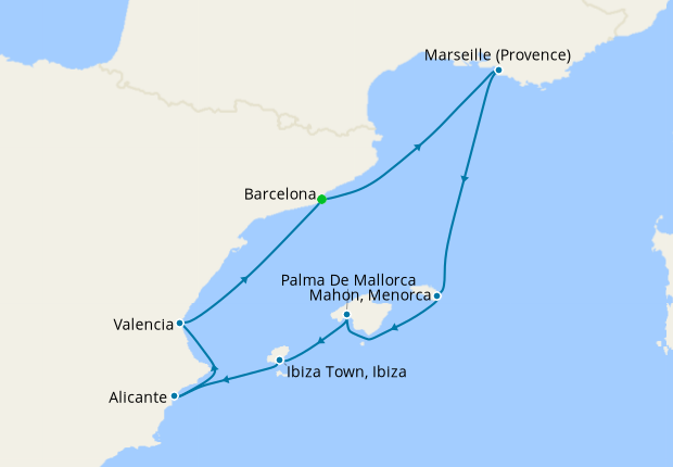 Cruise Itinerary Map