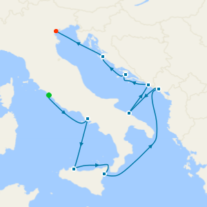 Adriatic Sea & Western Med from Rome