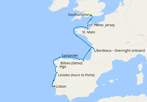 Cruise Itinerary Map
