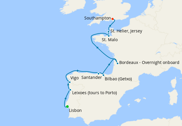 Cruise Itinerary Map
