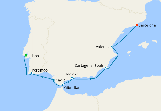 Cruise Itinerary Map