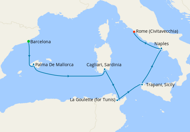 Cruise Itinerary Map