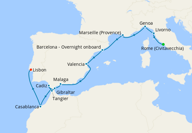Cruise Itinerary Map