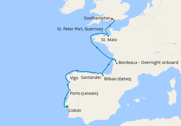 Cruise Itinerary Map