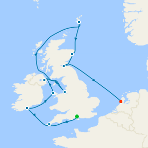 British Isles from Southampton