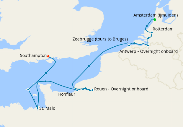 Cruise Itinerary Map