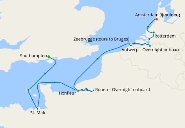 Cruise Itinerary Map