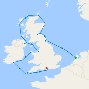 British Isles from Ijmuiden (Amsterdam)