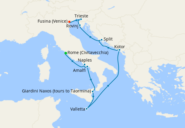 Cruise Itinerary Map