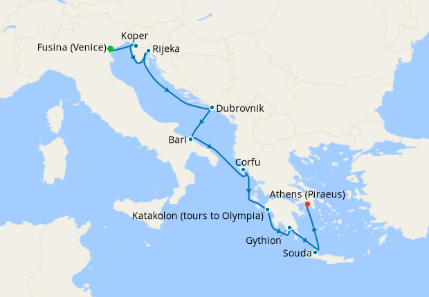 Cruise Itinerary Map
