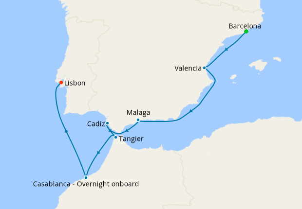 Cruise Itinerary Map