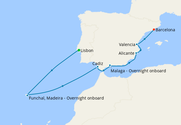 Cruise Itinerary Map