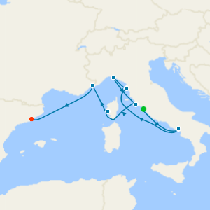 Western Mediterranean from Civitavecchia (Rome)