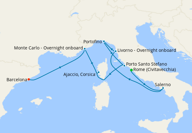 Cruise Itinerary Map