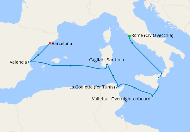 Cruise Itinerary Map