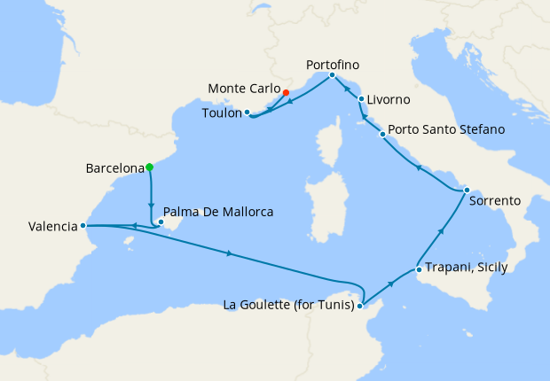 Cruise Itinerary Map
