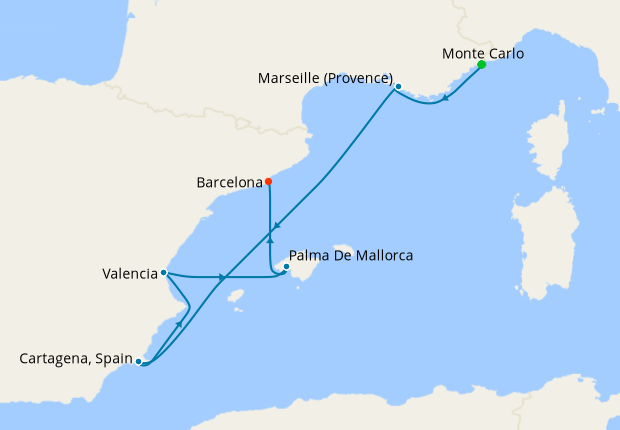 Cruise Itinerary Map