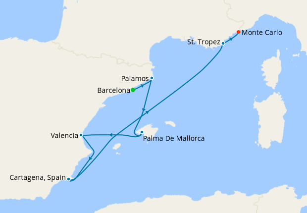 Cruise Itinerary Map