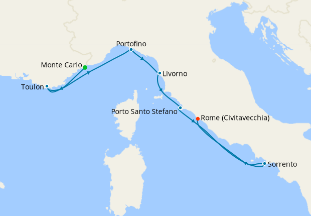 Cruise Itinerary Map