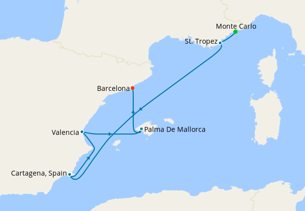 Cruise Itinerary Map