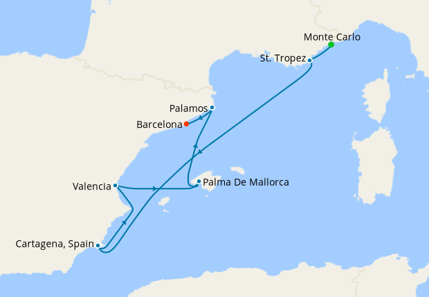 Cruise Itinerary Map