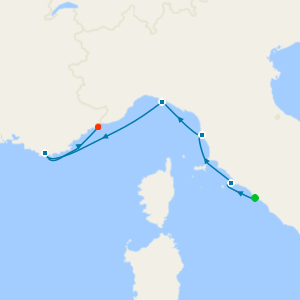 Western Mediterranean from Civitavecchia (Rome)