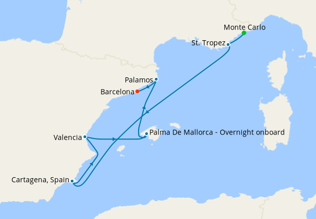 Cruise Itinerary Map