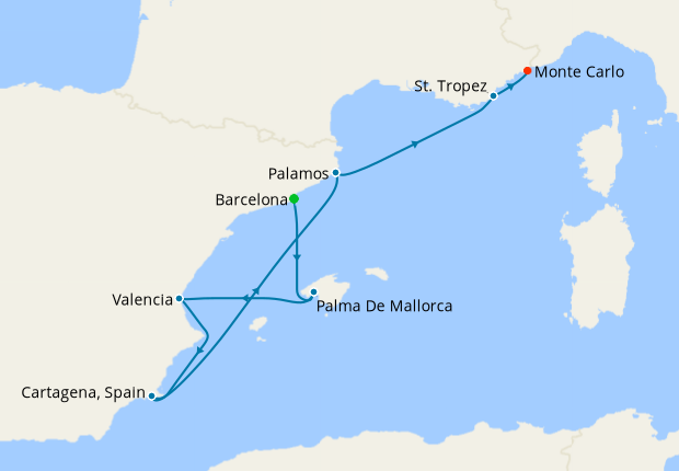 Cruise Itinerary Map