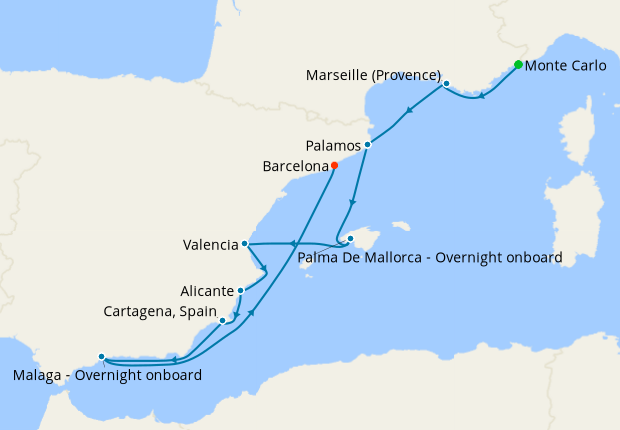 Cruise Itinerary Map