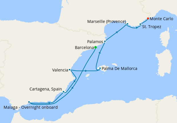 Cruise Itinerary Map