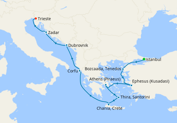 Cruise Itinerary Map
