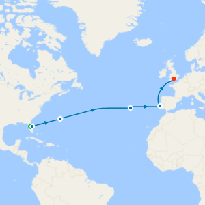 BRAND NEW! Bermuda & Portugal Transatlantic to Southampton with Orlando Stay