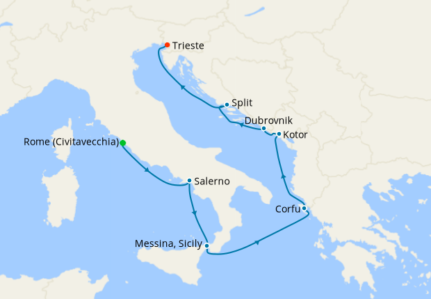 Cruise Itinerary Map
