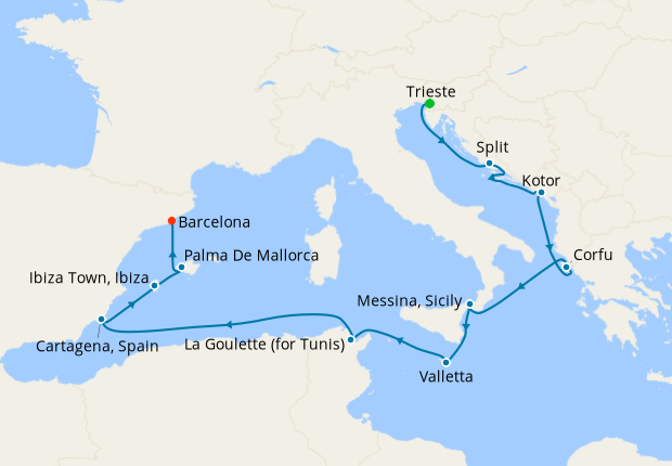 Cruise Itinerary Map