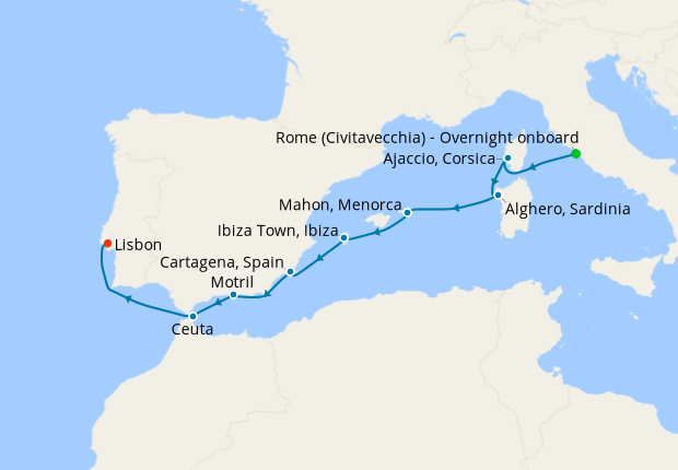 Cruise Itinerary Map