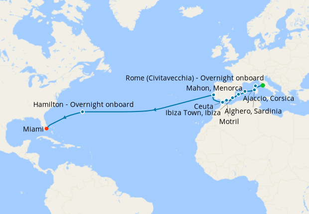 Cruise Itinerary Map
